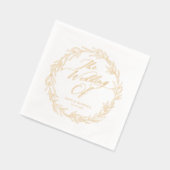 Élégant Botanique Moderne Noms de script Mariage D (Gauche)