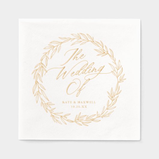 Élégant Botanique Moderne Noms de script Mariage D (Recto)