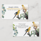 Elégant Botanique Oiseaux Carte de visite personna (Devant / Derrière)