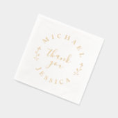 Élégant Botanique Personnalisé Noms Merci Mariage (Gauche)