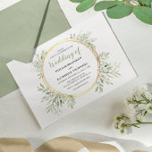Elégant Botanique Verdure Mariage Invitations