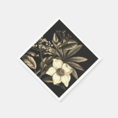 Elegant  Botanisch Beige Kerst Roos Servet (Hoek)