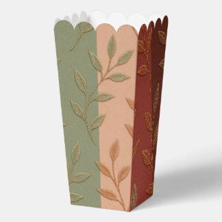 Elegant Botanisch Blad Aardetoon Patroon Bedankdoosjes