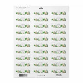 Elegant botanisch blad etiket (Full Sheet)