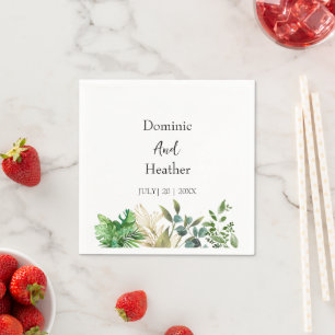 Elegant botanisch blad servet