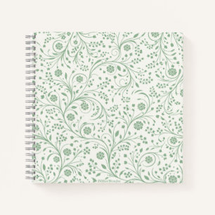 Elegant botanisch bloempatroon – Minimaal natuurge Notitieboek
