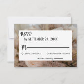 Elegant Botanisch Boeket Rozen Bloemenbruiloft RSVP Kaartje (Voorkant)