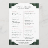 Elegant Botanisch Café Menu (Voorkant)