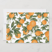 Elegant Botanisch Citrus Oranje Vrijgezellenfeest Kaart (Achterkant)