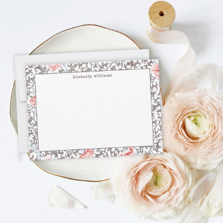 Elegant  Botanisch in neutraal kleuren Bedankkaart