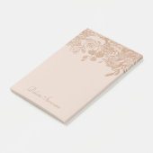 Elegant Botanisch | Koper Roos Goud Bloemen Custom Post-it® Notes (Schuin)