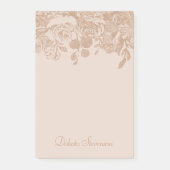 Elegant Botanisch | Koper Roos Goud Bloemen Custom Post-it® Notes (Voorkant)