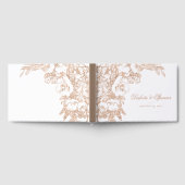 Elegant botanisch | Koperzilver Roos Gastenboek (Volledig)