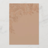 Elegant botanisch | Koperzilver Roos Menu (Achterkant)