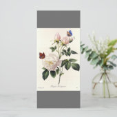 Elegant  botanisch kunstgrijs bladwijzer programma (Staand voorkant)