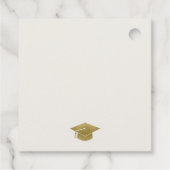 Elegant Botanisch Leafy Wreated Gold Afstuderen Bedankjes Labels (Achterkant)