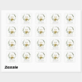 Elegant Botanisch Leafy Wreated Gold Afstuderen Vierkante Sticker