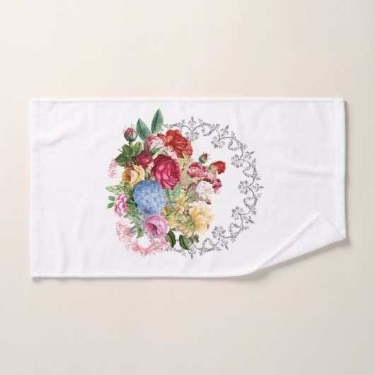 Elegant Botanisch met Zilverharding Handdoek (Handdoek)