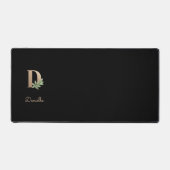 Elegant Botanisch Monogram Letter D Bureaumat (Voorkant)