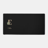 Elegant Botanisch Monogram Letter E Bureaumat (Voorkant)
