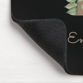 Elegant Botanisch Monogram Letter E Muismat (Hoek)