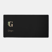 Elegant Botanisch Monogram Letter G Bureaumat (Voorkant)