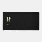 Elegant Botanisch Monogram Letter H Bureaumat (Voorkant)