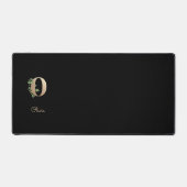 Elegant Botanisch Monogram Letter O Bureaumat (Voorkant)
