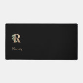 Elegant Botanisch Monogram Letter R Bureaumat (Voorkant)