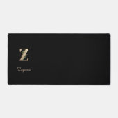 Elegant Botanisch Monogram Letter Z Bureaumat (Voorkant)