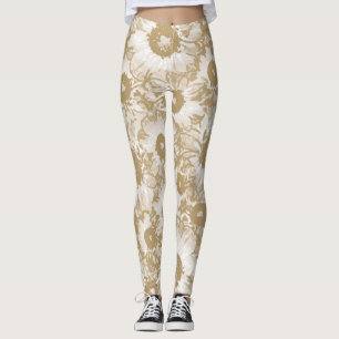 Elegant botanisch patroon leggings