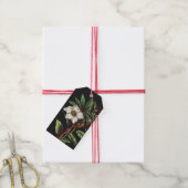 Elegant Botanisch Roos voor kerstmis Cadeaulabel (Met Touw)