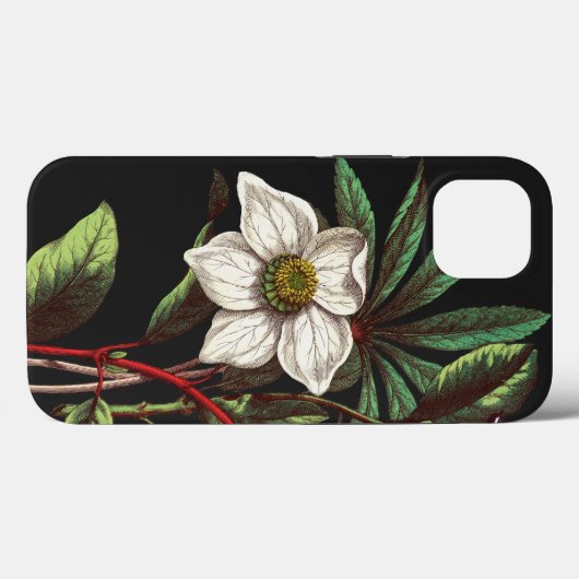 Elegant  Botanisch Roos voor kerstmis Case-Mate iPhone Case (Achterkant (horizontaal))