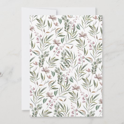 Elegant botanisch sparen de datum save the date (Achterkant)