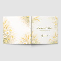 Elegant botanisch trouwgastenboek