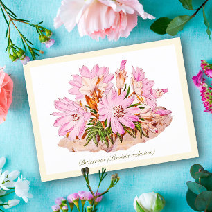 Elegant  botanische bitterwortelventilator briefkaart