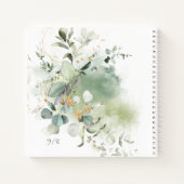 Elegant Botanische Eucalyptus Greenery Guest Book Notitieboek (Achterkant)