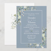 Elegant Botanische Eucalyptus Greenery Hydrangea Kaart (Voorkant / Achterkant)