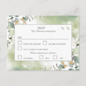 Elegant botanische Eucalyptus Greenery RSVP Briefkaart (Voorkant)