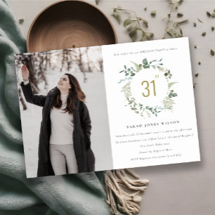 Elegant Botanische Eucalyptus met baard Kaart