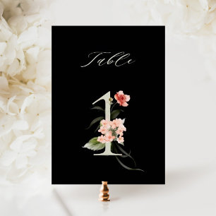 Elegant botanische flora nummer 1, zwart kaart
