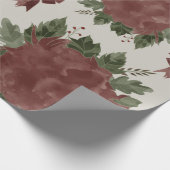 Elegant Botanische Kerstmis Cadeaupapier (Hoek)