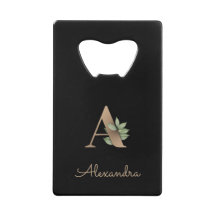 Elegant Botanische monogram Gold Letter A