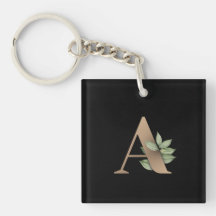 Elegant Botanische monogram Gold Letter A