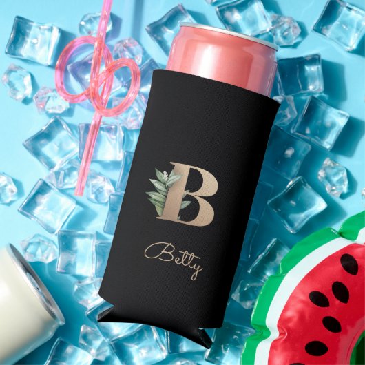 Elegant Botanische monogram Gold Letter B (Insitu Zomer)