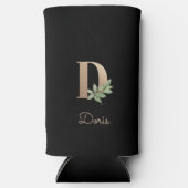 Elegant Botanische monogram Gold Letter D (Voorkant)