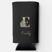 Elegant Botanische monogram Gold Letter E (Voorkant)