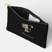 Elegant Botanische monogram Gold Letter F Etui (Open)