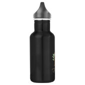 Elegant Botanische monogram Gold Letter F Waterfles (Links)