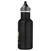 Elegant Botanische monogram Gold Letter H Waterfles (Rechts)